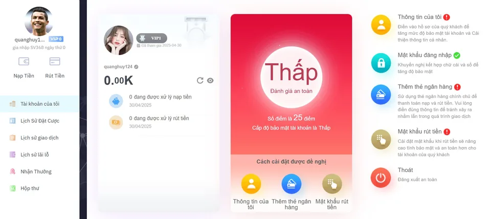 Lưu ý quan trọng giúp tài khoản SV368 hoạt động ổn định