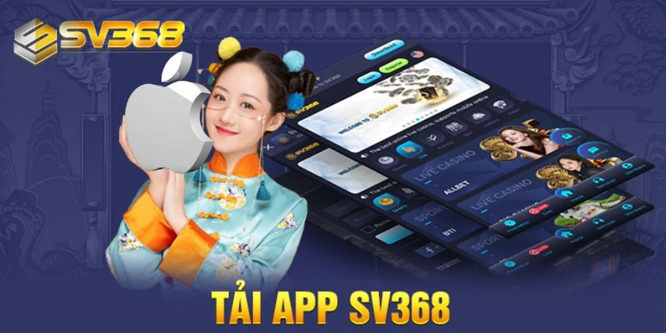 Giao diện tải app SV368 với bố cục tối ưu cho điện thoại di động